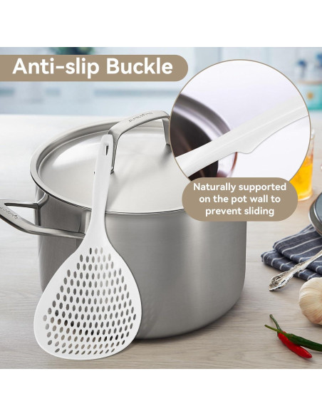 Cucharón Escurridor de Pasta HERCHR - Polipropileno Blanco