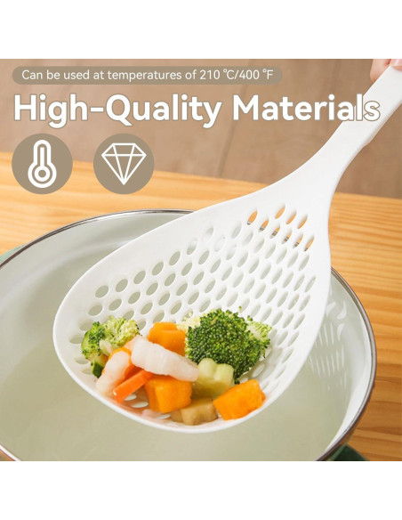 Cucharón Escurridor de Pasta HERCHR - Polipropileno Blanco