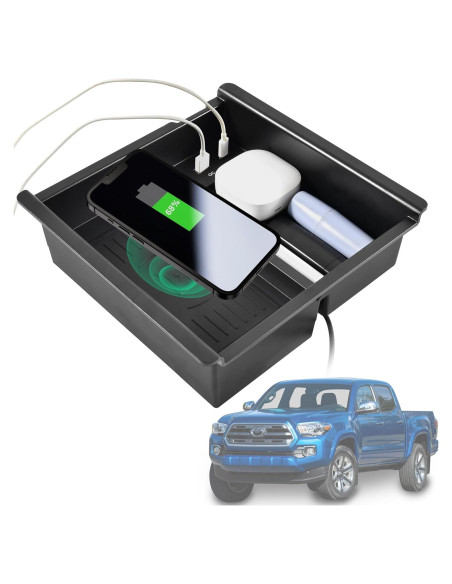 Cargador Inalámbrico Toyota Tacoma 2016-2023 45W USB-A USB-C