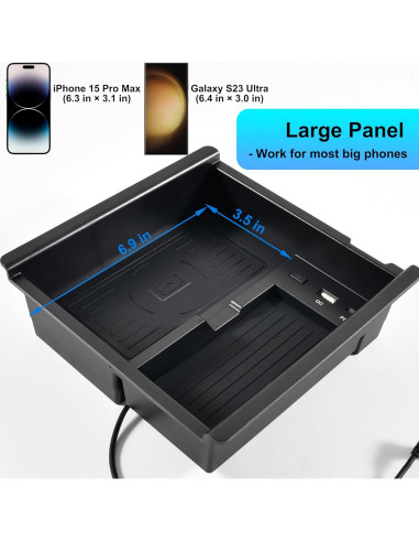 Cargador Inalámbrico Toyota Tacoma 2016-2023 45W USB-A USB-C