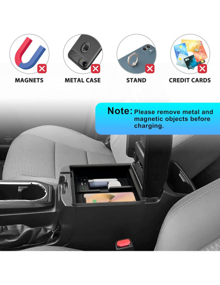 Cargador Inalámbrico Toyota Tacoma 2016-2023 45W USB-A USB-C