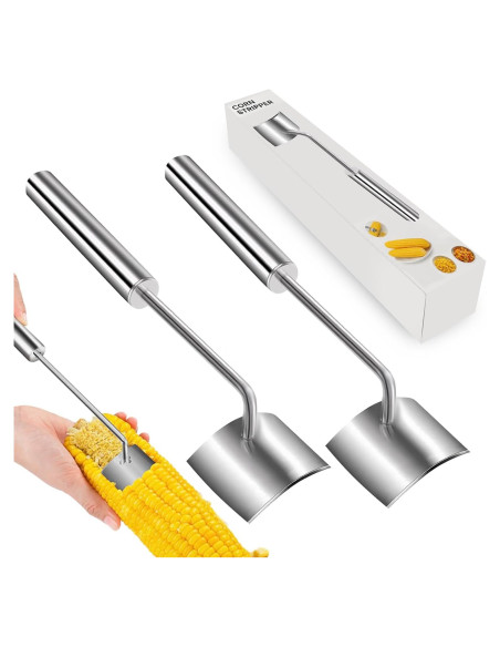 Pelador y Desgranador de Maíz Thcbme - Acero Inoxidable, 2 Pcs