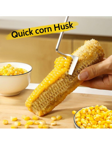 Pelador y Desgranador de Maíz Thcbme - Acero Inoxidable, 2 Pcs