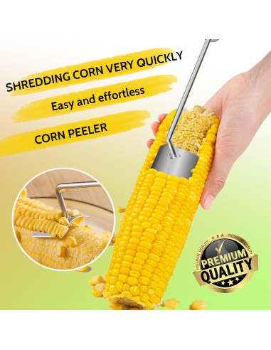 Pelador y Desgranador de Maíz Thcbme - Acero Inoxidable, 2 Pcs