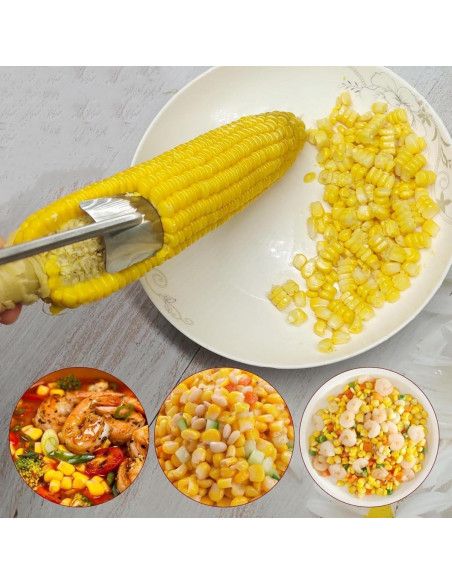 Pelador y Desgranador de Maíz Thcbme - Acero Inoxidable, 2 Pcs