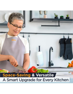 Soporte para Toallas de Papel Deiss Pro - Acero Inoxidable Negro 2