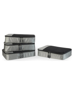 Conjunto de 4 Cubos de Empaque Medianos Amazon Essentials Gris