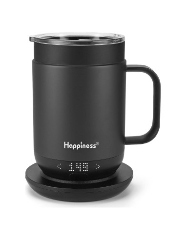 Taza de Café Eléctrica Inteligente Happiness 396ml Control Temperatura