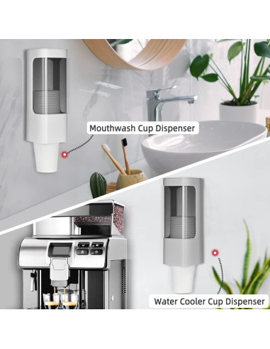 Dispensador de Tazas IWNTWY Blanco para Tazas de 3oz-5oz