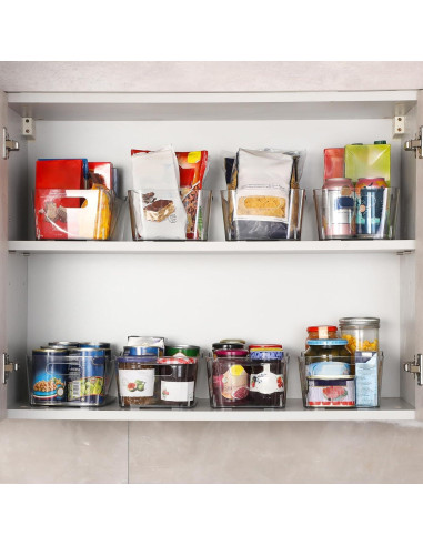 12 Bins de Almacenamiento Transparentes LANDNEOO 3.7L Multiusos