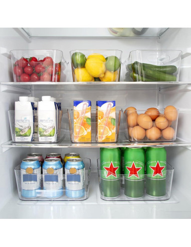 12 Bins de Almacenamiento Transparentes LANDNEOO 3.7L Multiusos