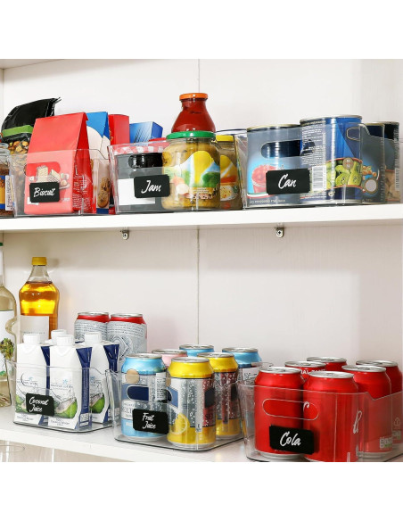 12 Bins de Almacenamiento Transparentes LANDNEOO 3.7L Multiusos