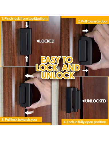 Cerradura de Refuerzo de Seguridad EverPlus para Puertas - Alta Seguridad a Prueba de Niños