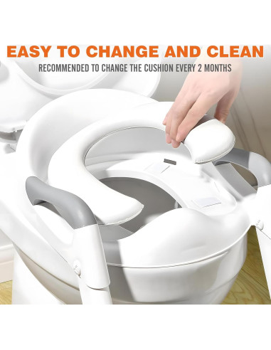 Asiento de Entrenamiento para Baño SKYROKU 8868 Gris 2 en 1