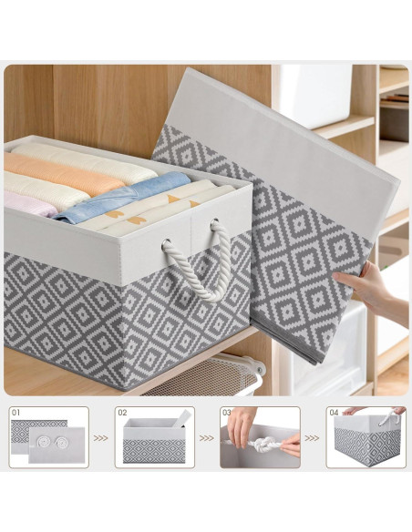 Cajas de Almacenamiento Plegables StorageTastic 3 Unidades 38x25x24cm