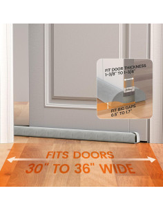 Tapón para Corrientes de Aire fowong 91.44 cm Ajustable Gris 2