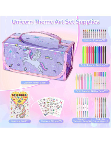 Juego de Marcadores Aromatizados Unicornio 54 PCS - Nasominako