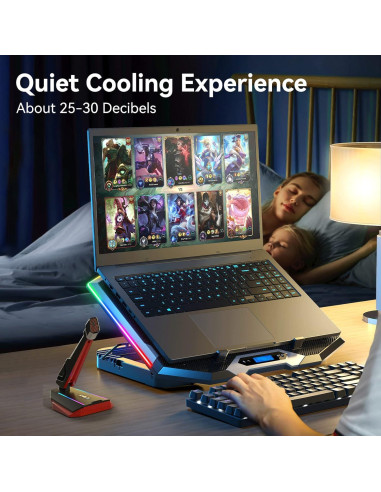 Pad de Enfriamiento para Portátil ICE COOREL K10 8 Ventiladores