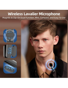 Micrófono Lavalier Inalámbrico Bonkyo T20 con Cancelación de Ruido 2