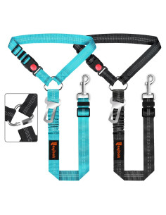 Arnés de Cinturón de Seguridad para Perros Laqibak 3 en 1 Ajustable