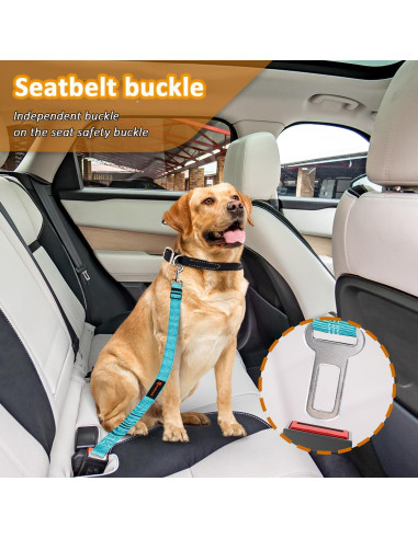 Arnés de Cinturón de Seguridad para Perros Laqibak 3 en 1 Ajustable
