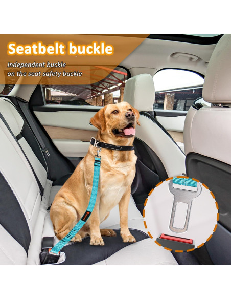 Arnés de Cinturón de Seguridad para Perros Laqibak 3 en 1 Ajustable