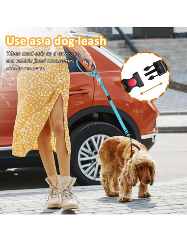 Arnés de Cinturón de Seguridad para Perros Laqibak 3 en 1 Ajustable