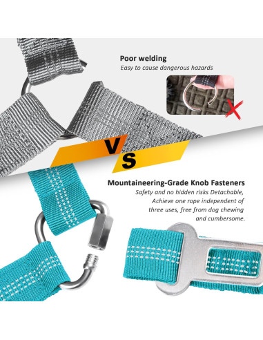 Arnés de Cinturón de Seguridad para Perros Laqibak 3 en 1 Ajustable