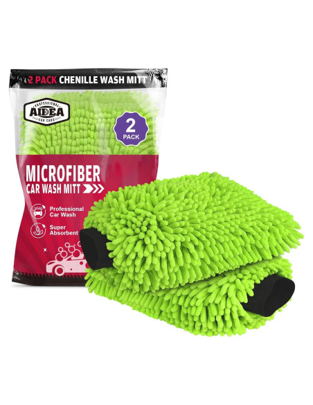 Mitones de Lavado de Auto AIDEA Microfibra 2PK 20x30cm