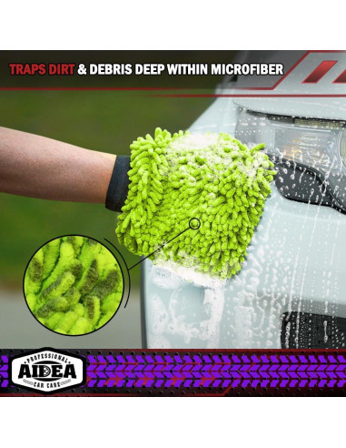 Mitones de Lavado de Auto AIDEA Microfibra 2PK 20x30cm