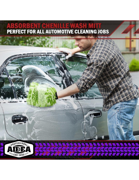 Mitones de Lavado de Auto AIDEA Microfibra 2PK 20x30cm