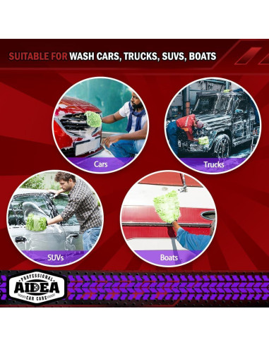 Mitones de Lavado de Auto AIDEA Microfibra 2PK 20x30cm