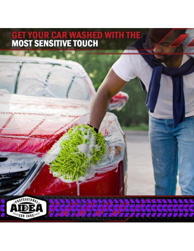Mitones de Lavado de Auto AIDEA Microfibra 2PK 20x30cm