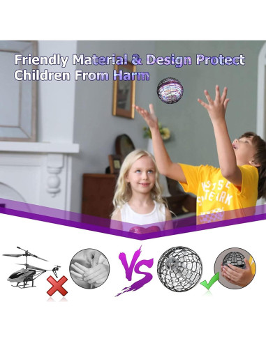 FLYNOVA Bola Voladora Mágica con Luces RGB 9.5cm