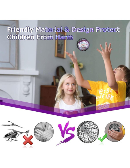 FLYNOVA Bola Voladora Mágica con Luces RGB 9.5cm FLYNOVA Bola Voladora Mágica con Luces RGB 9.5cm