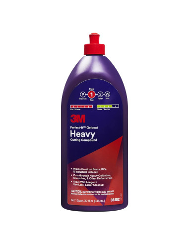 Compuesto de Corte Pesado Gelcoat 3M Perfect-It 1 Cuarto