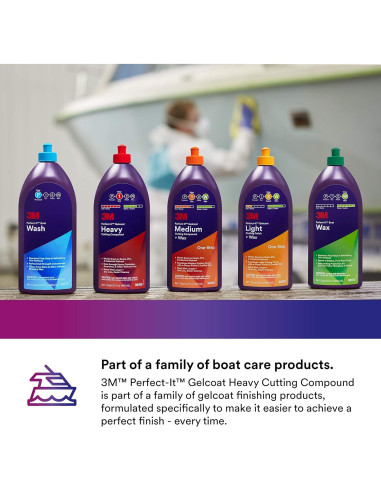 Compuesto de Corte Pesado Gelcoat 3M Perfect-It 1 Cuarto
