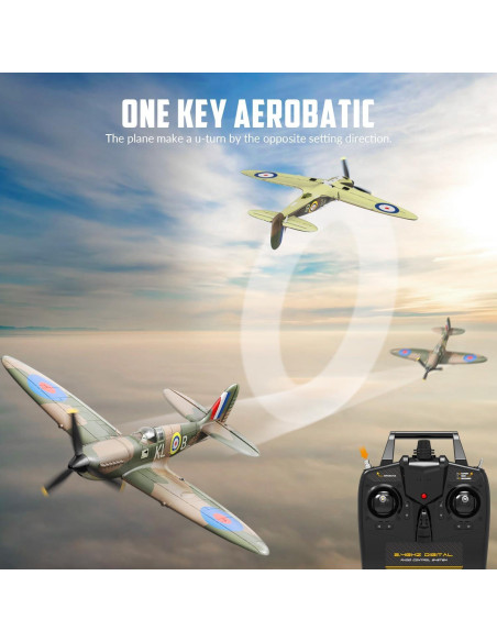 Avión RC VOLANTEX Spitfire 4CH con Giroscopio Verde Avión RC VOLANTEX Spitfire 4CH con Giroscopio Verde
