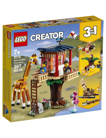 LEGO Creator 3en1 Casa del Árbol Safari 31116 - 397 Piezas