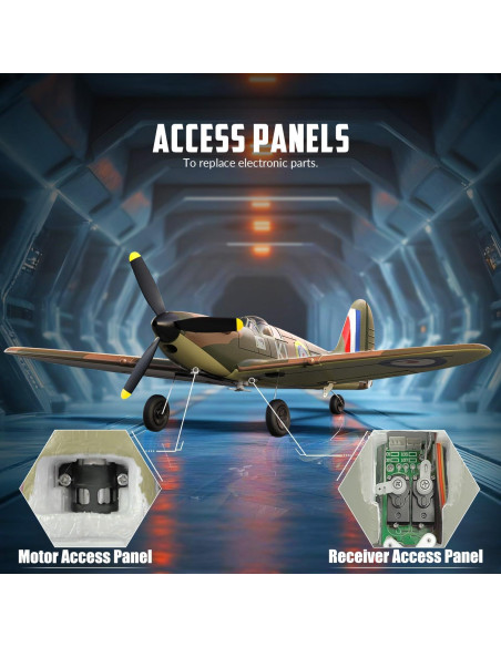 Avión RC VOLANTEX Spitfire 4CH con Giroscopio Verde Avión RC VOLANTEX Spitfire 4CH con Giroscopio Verde