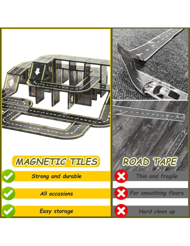 Juego de Piezas Magnéticas de Carretera BENOKER 0.72kg