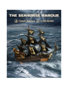 Rompecabezas 3D ROKR Velero Caballito de Mar 603 Piezas 2