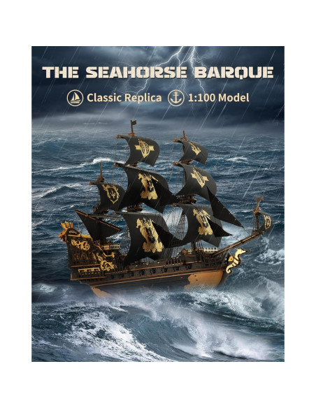 Rompecabezas 3D ROKR Velero Caballito de Mar 603 Piezas