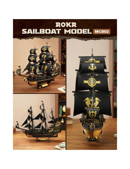 Rompecabezas 3D ROKR Velero Caballito de Mar 603 Piezas