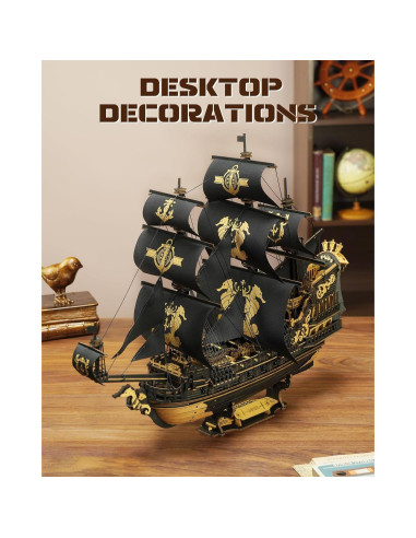 Rompecabezas 3D ROKR Velero Caballito de Mar 603 Piezas