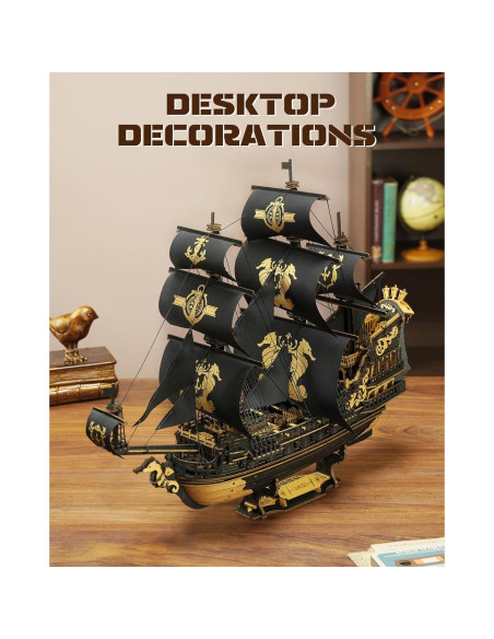 Rompecabezas 3D ROKR Velero Caballito de Mar 603 Piezas