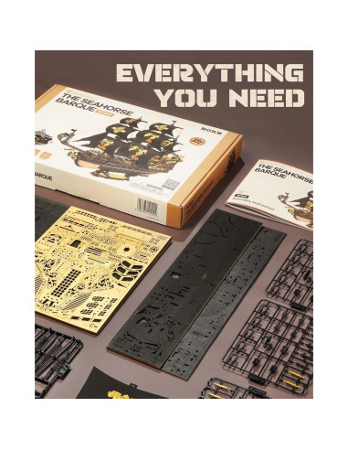 Rompecabezas 3D ROKR Velero Caballito de Mar 603 Piezas