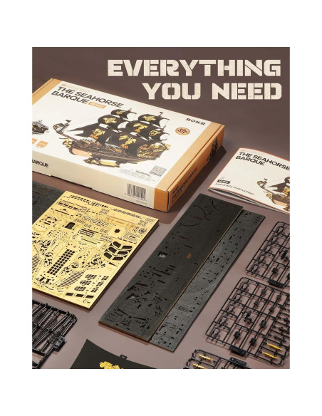 Rompecabezas 3D ROKR Velero Caballito de Mar 603 Piezas