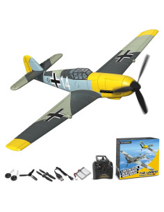 Avión RC EXHOBBY BF109 Caza 4 Canales RTF Amarillo