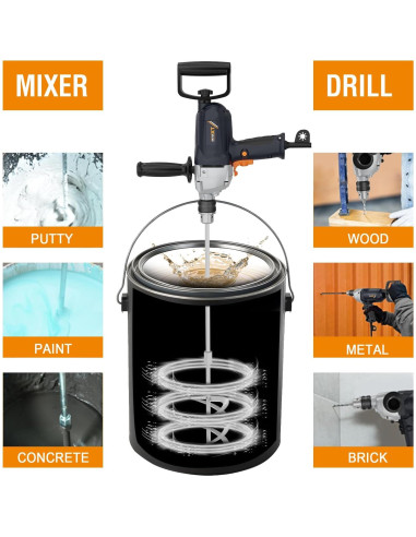 Mezclador Eléctrico MAXXT 1050W 600 RPM con Mango Multidireccional